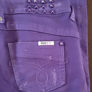 ROXY DESTROYED PURPLE JEANS
